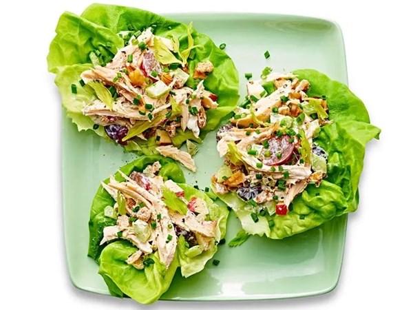Chicken Waldorf salad cups