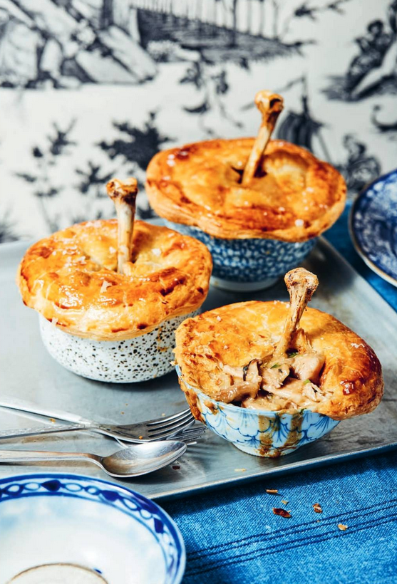 Chicken, white miso and truffle pie