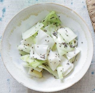 Chicken wings with 'addictive cabbage'