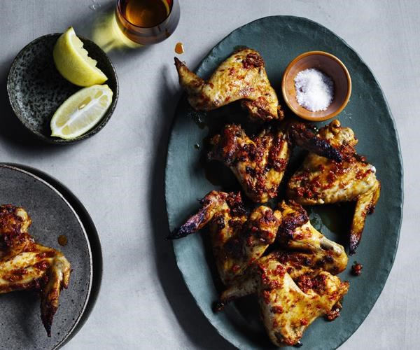 Chicken wings with adjika
