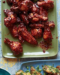 Chicken wings with angry sauce