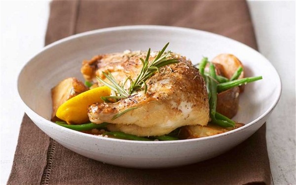 Chicken with anchovies, lemon and rosemary