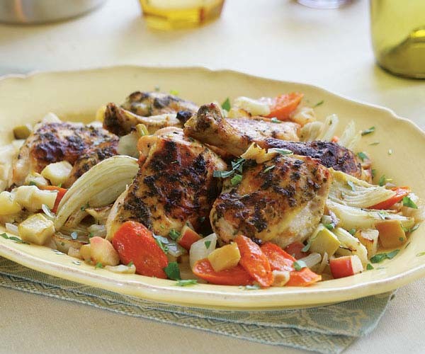 Chicken with apples & cider