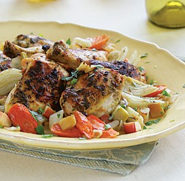 Chicken with apples and cider