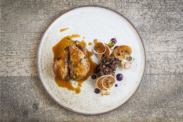 Chicken with bacon jam, Madeira and mushrooms [Scott Goss]