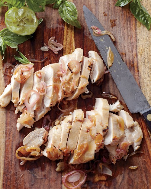 Chicken with basil and lime