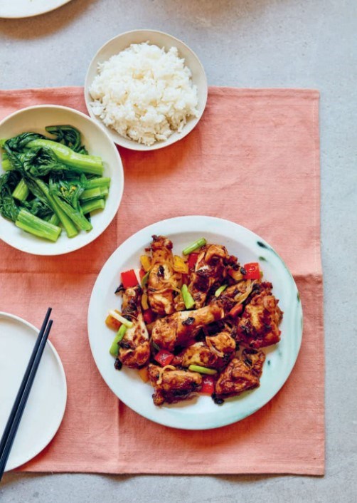 Chicken with black bean sauce