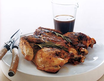 Chicken with black-pepper maple sauce