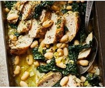Chicken with cannellini beans & cavolo nero