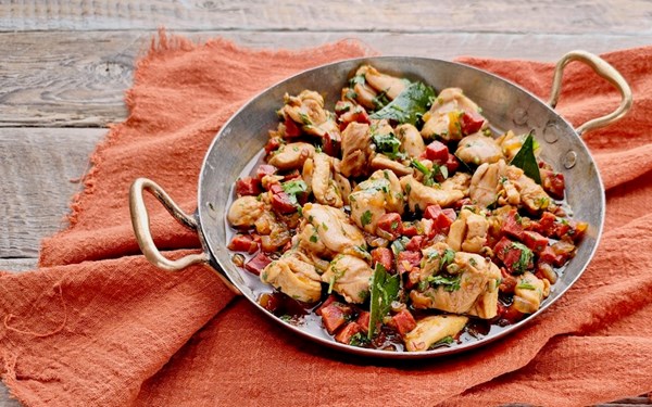 Chicken with chorizo