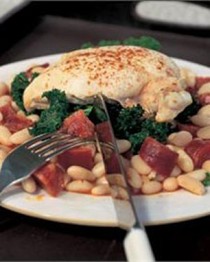 Chicken with chorizo and cannellini