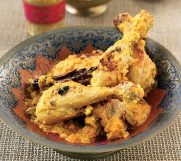 Chicken with creamed coconut