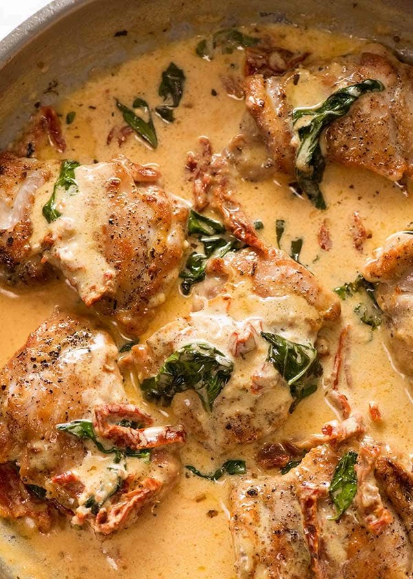 Chicken with creamy sun dried tomato sauce