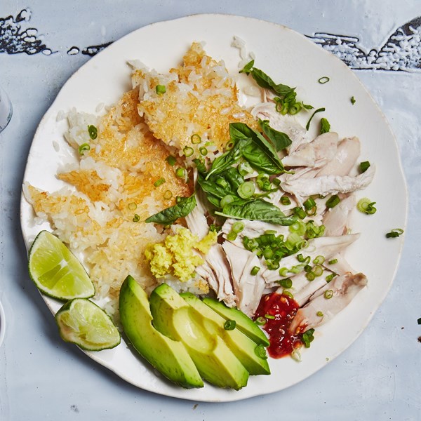 Chicken with crispy rice