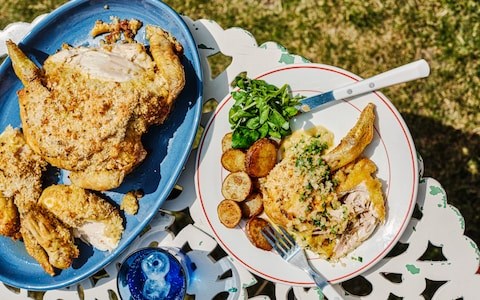 Chicken with Dijon mustard and breadcrumbs (Poulet à la moutarde)