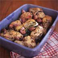 Chicken with forty cloves of garlic