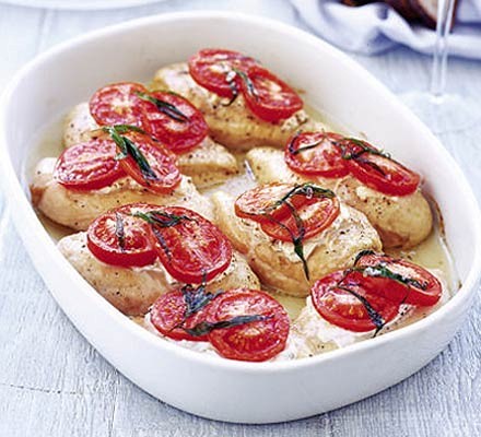 Chicken with goat's cheese