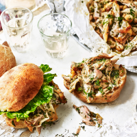 Chicken with herb and garlic butter