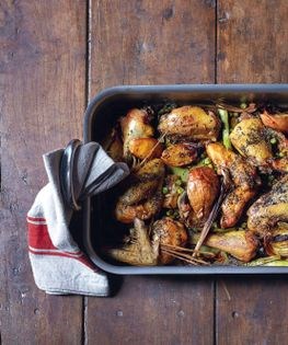 Chicken with lemon and peas