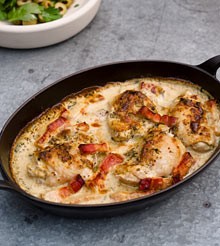 Chicken with mustard and crème fraîche