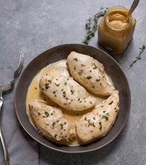 Chicken with mustard cream sauce