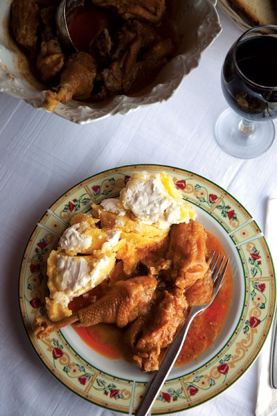 Chicken with paprika (Csirkepaprikás)