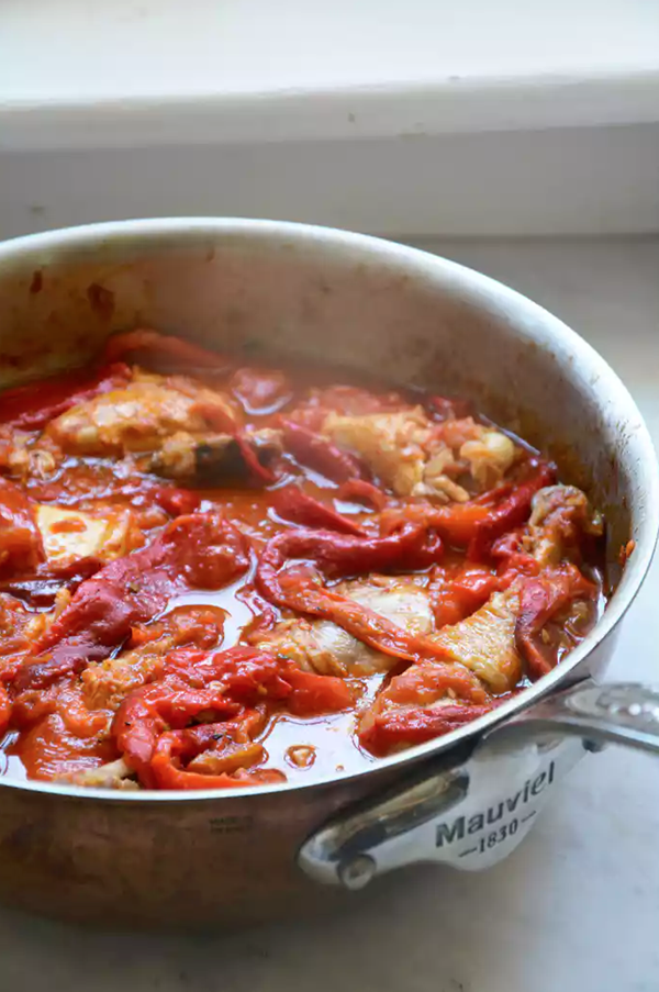 Chicken with peppers (Pollo alla Romana)
