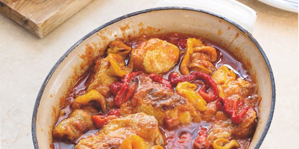 Chicken with peppers (Pollo con i peperoni) [Angelo Preziosi]