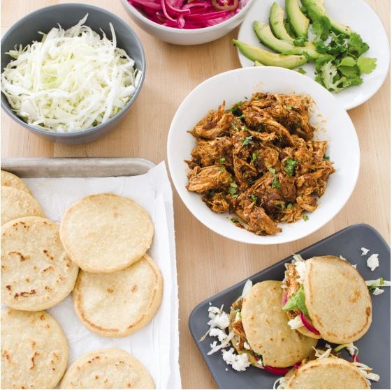 Chicken with pickled onion and cabbage