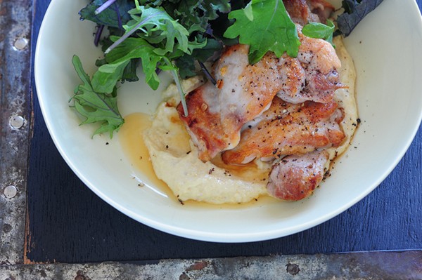 Chicken with pine nut sauce