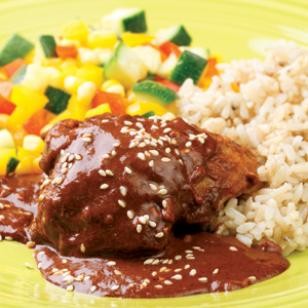Chicken with quick mole sauce