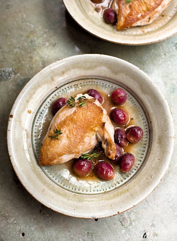 Chicken with red grapes and Marsala