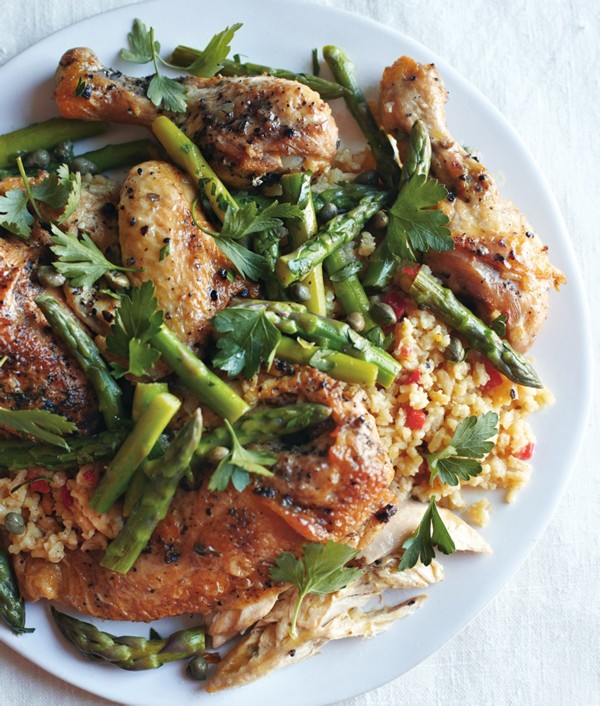 Chicken with saffron rice