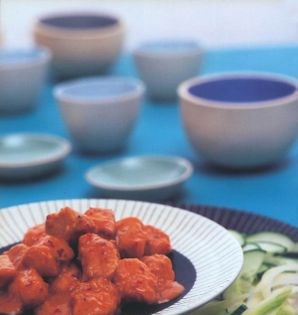 Chicken with satay sauce