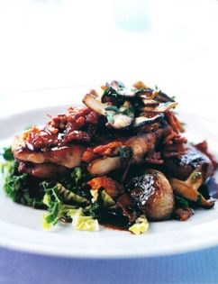 Chicken with shiitake mushrooms