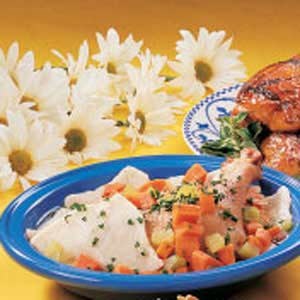 Chicken with slippery dumplings