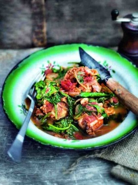Chicken with spinach