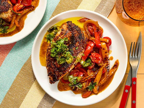 Chicken with summer vegetables