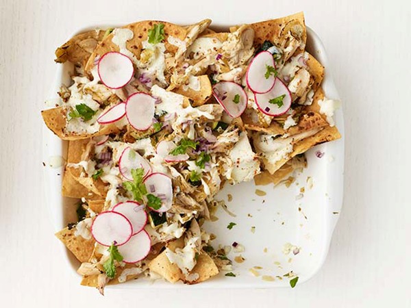 Chicken-zucchini chilaquiles
