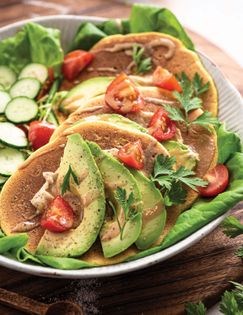 Chickpea & avocado savory pancakes