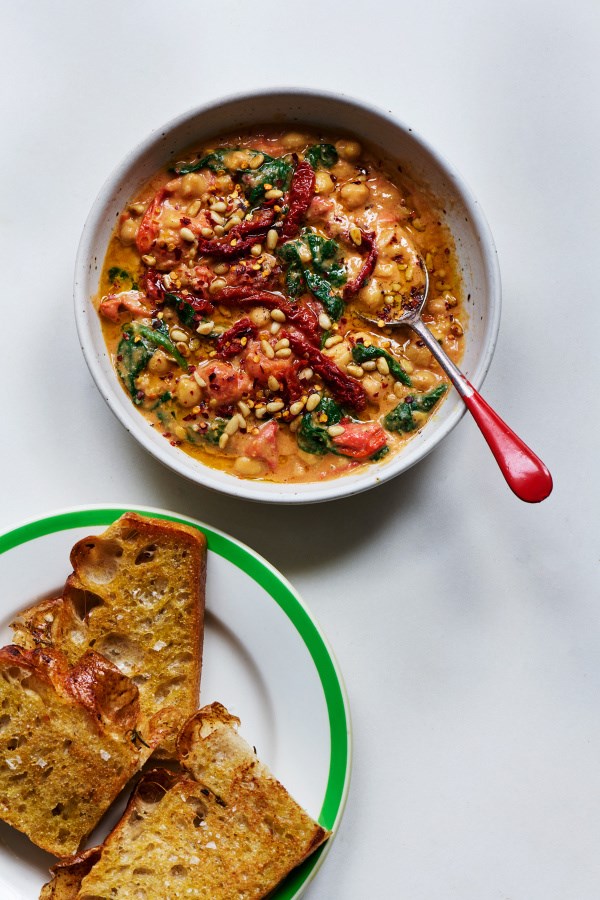 Chickpea & blistered tomato stew