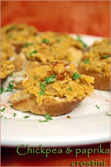 Chickpea & paprika crostini