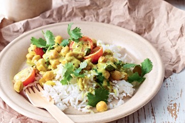Chickpea & spinach curry