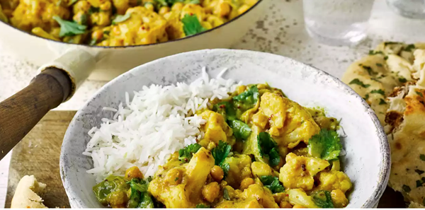 Chickpea and cauliflower curry