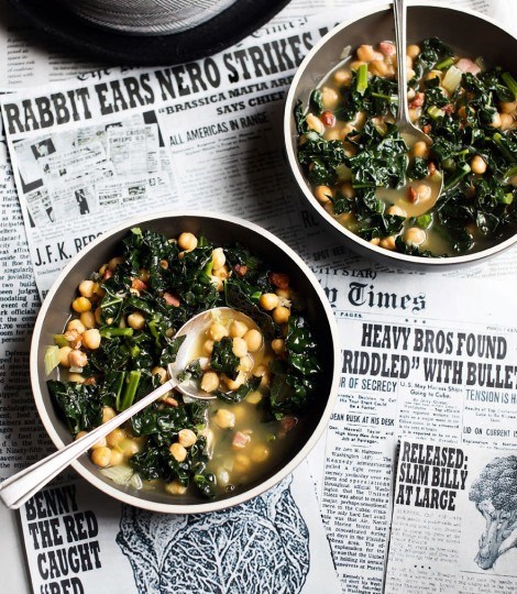 Chickpea and cavolo nero soup
