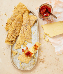 Chickpea and Parmesan crackers