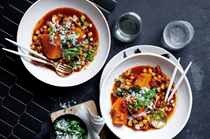 Chickpea and preserved lemon tagine with sambal