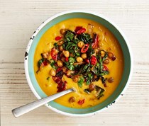 Chickpea and rainbow chard soup