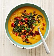 Chickpea and rainbow chard soup