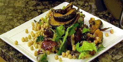 Chickpea and roasted pumpkin salad